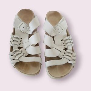 Birkenstock×GSM Tallahassee White Leather Feet Friendly Sandal sz EU 36 US 5.5